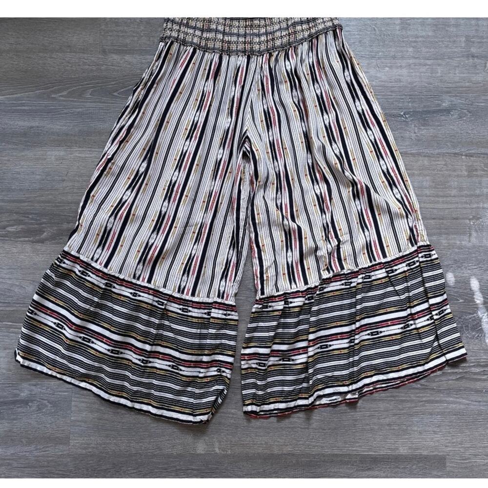 MAEVE by Anthropologie Zamirah Pants Smocked Sz LP Boho Printed Wide-Leg - Picture 3 of 8